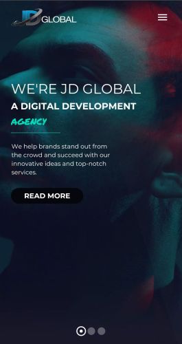 JD Global website mobile view